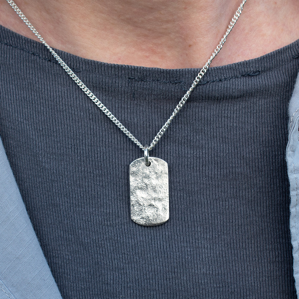 Memorial Ashes Jewellery for Him | Dog Tag Necklace