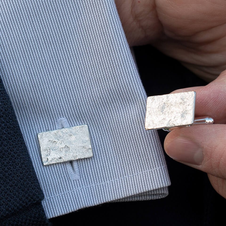 Cremation Ashes Cufflinks | Silver or Gold
