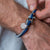 Fingerprint charm cord bracelet for dad