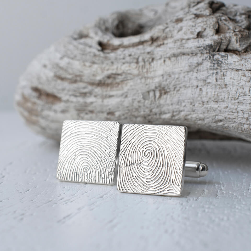 Fingerprint Cufflinks | Personalised Father's Day Gift for Dad