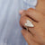 Memorial Fingerprint Heart Ring in silver or gold