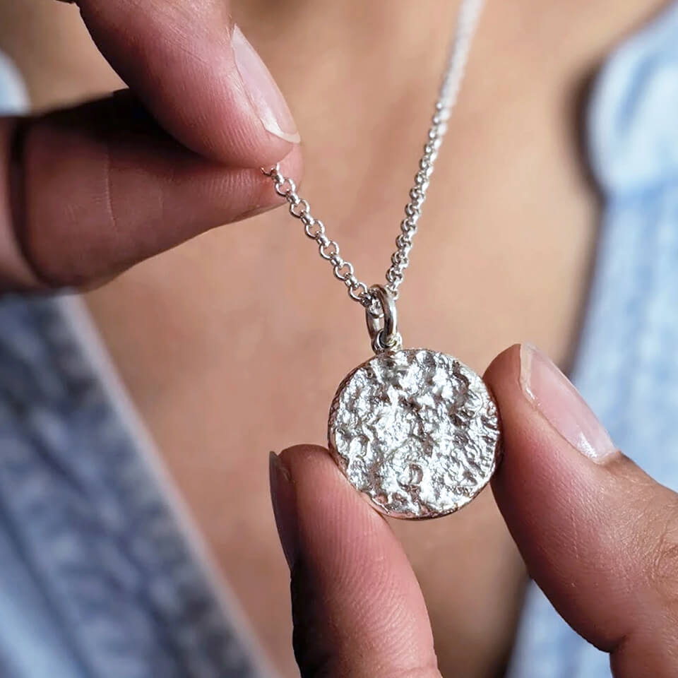 Personalised Moon Fingerprint Locket for Mum