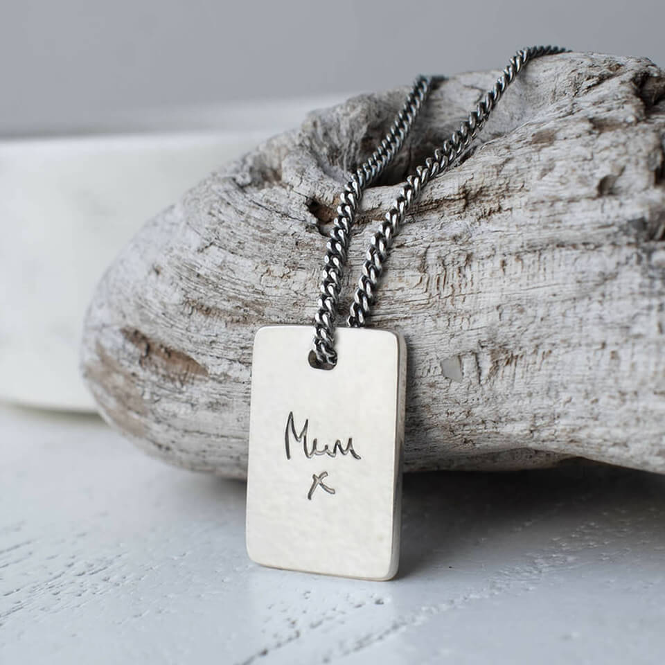 MEMORIAL FINGERPRINT TAG NECKLACE
