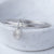 Silver FIngerprint Oval Charm Triple Hammered Bangle | Memorial Jewellery Bracelet