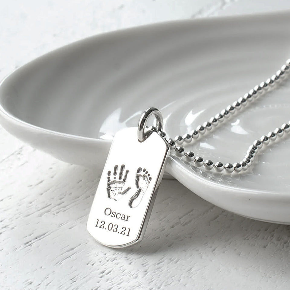 Mens dog tag necklace with picture hot sale