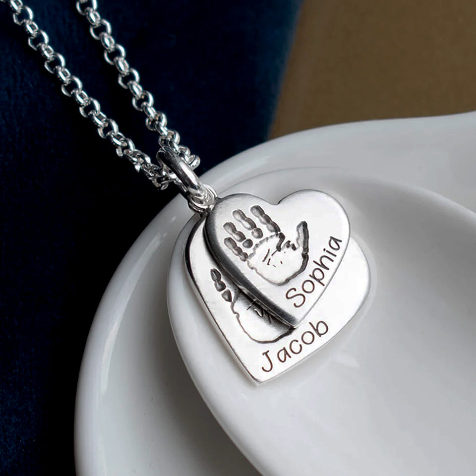 Sterling Handprints and Hearts 2024 Locket