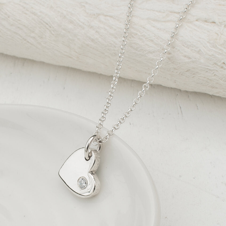 Cremation Ashes Memorial Jewellery | Gemstone Heart Ashes Necklace