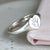 womens personalised baby handprint silver signet ring