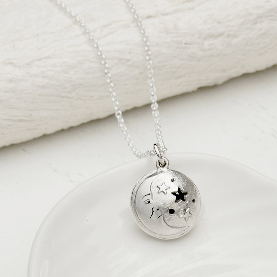 Cremation Ashes Memorial Jewellery | Loved to the Moon & StarsAshes Necklace