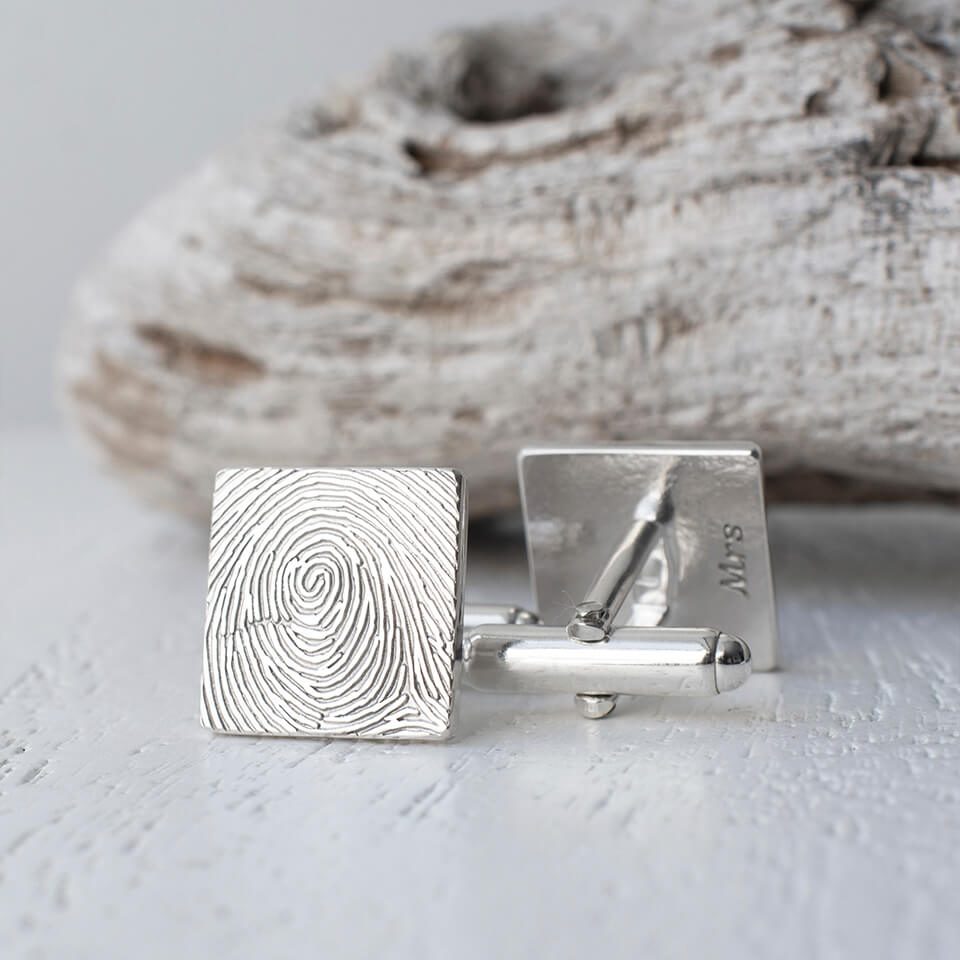 FINGERPRINT CUFFLINKS - SQUARE