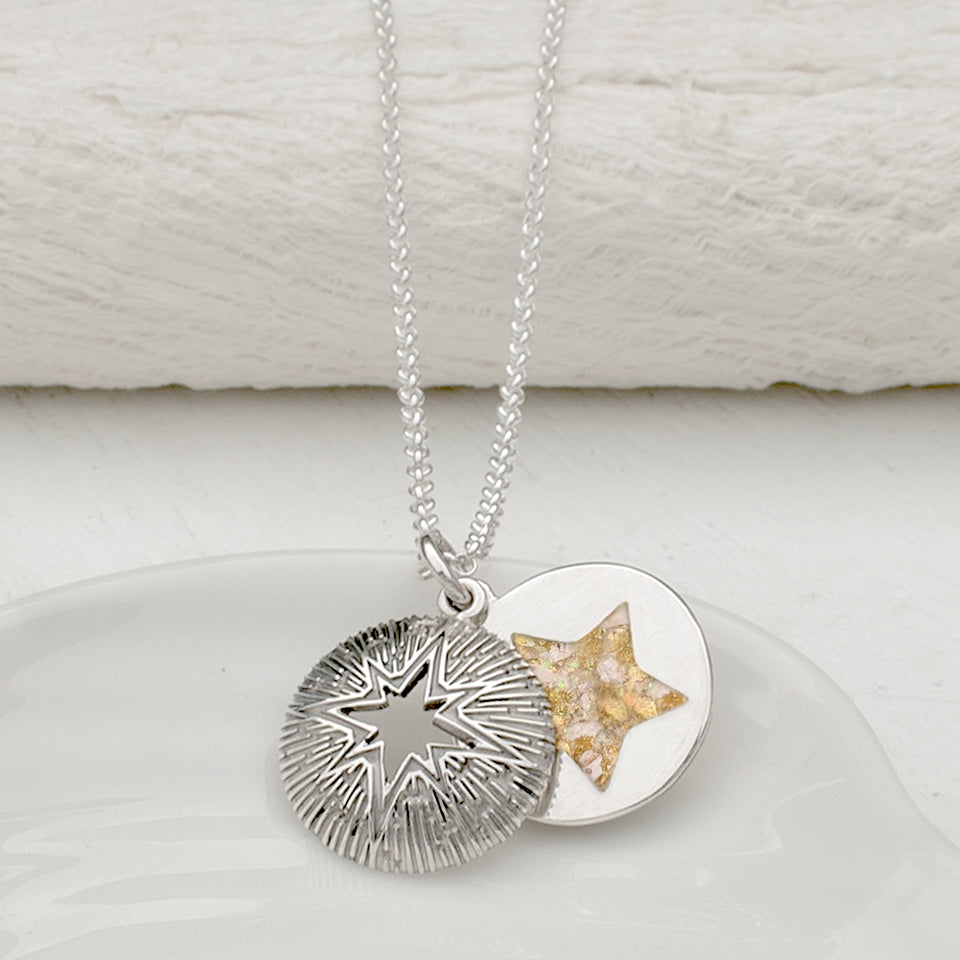 Cremation Ashes Memorial Jewellery | North Star Ashes Necklace