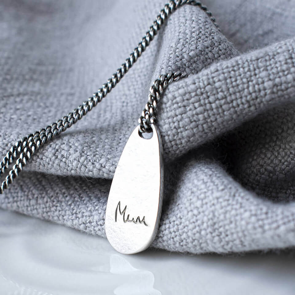 Memorial Fingerprint Paddle Necklace for Men | For him