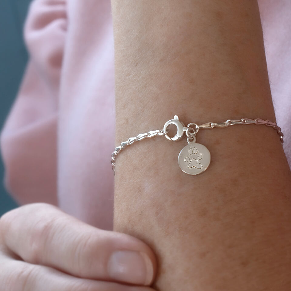 Paw print store charm bracelet