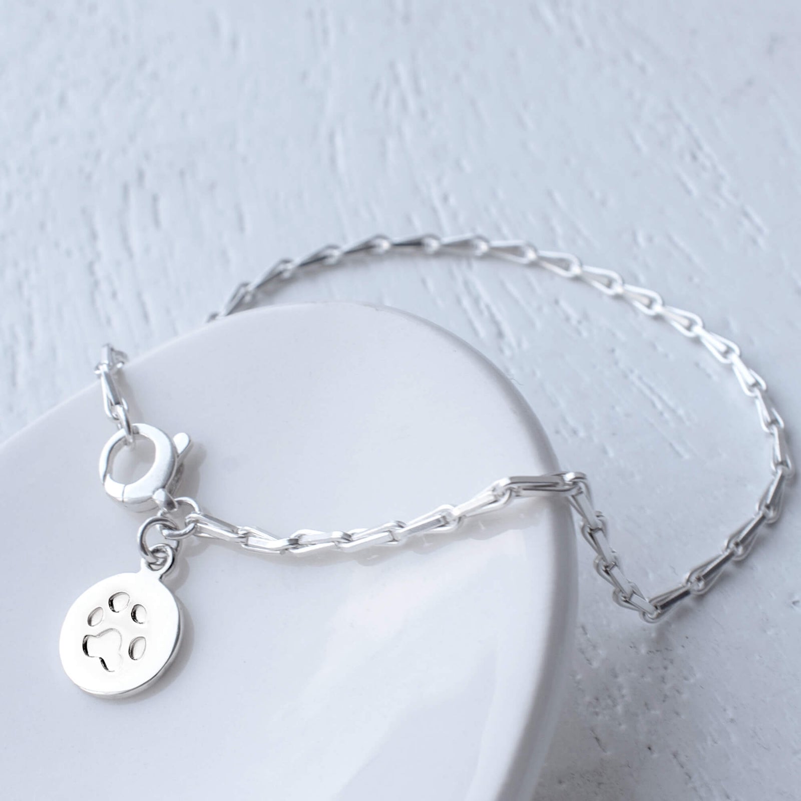 pet pawprint charm bracelet