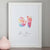 Personalised baby handprint and footprint nursery art keepsake | rainbow