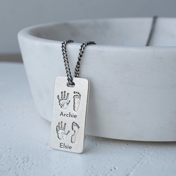 Personalised tag necklace clearance