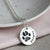 Personalised pet pawprint charm with name in silver or gold