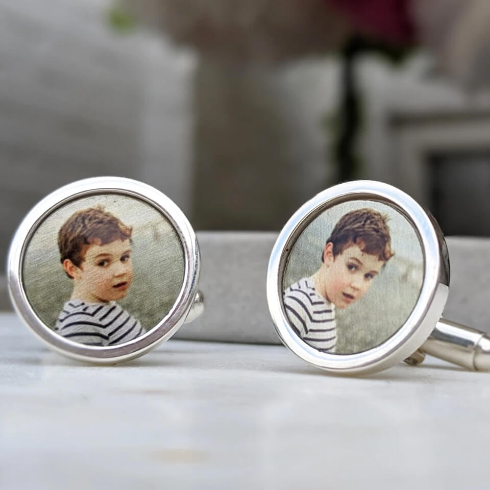Personalised Photo Cufflinks | Wedding Gift for the Groom