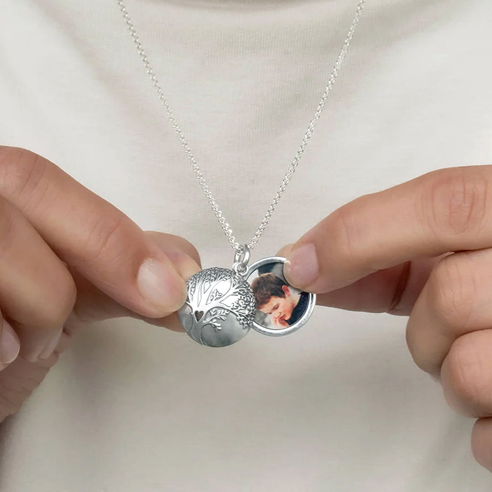 Personalised Photo Necklace - SIlver - Tree of Life