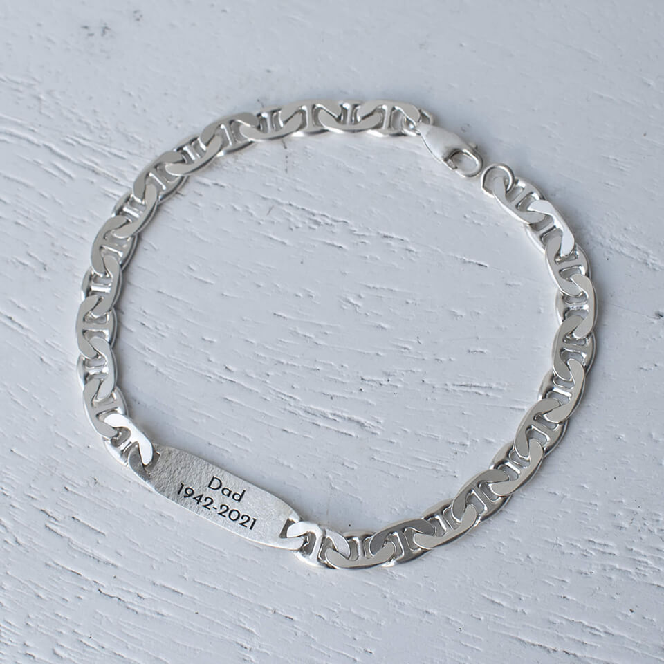 FINGERPRINT BAR BRACELET FOR MEN