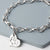 Silver Pet Pawprint Heart Charm Bracelet