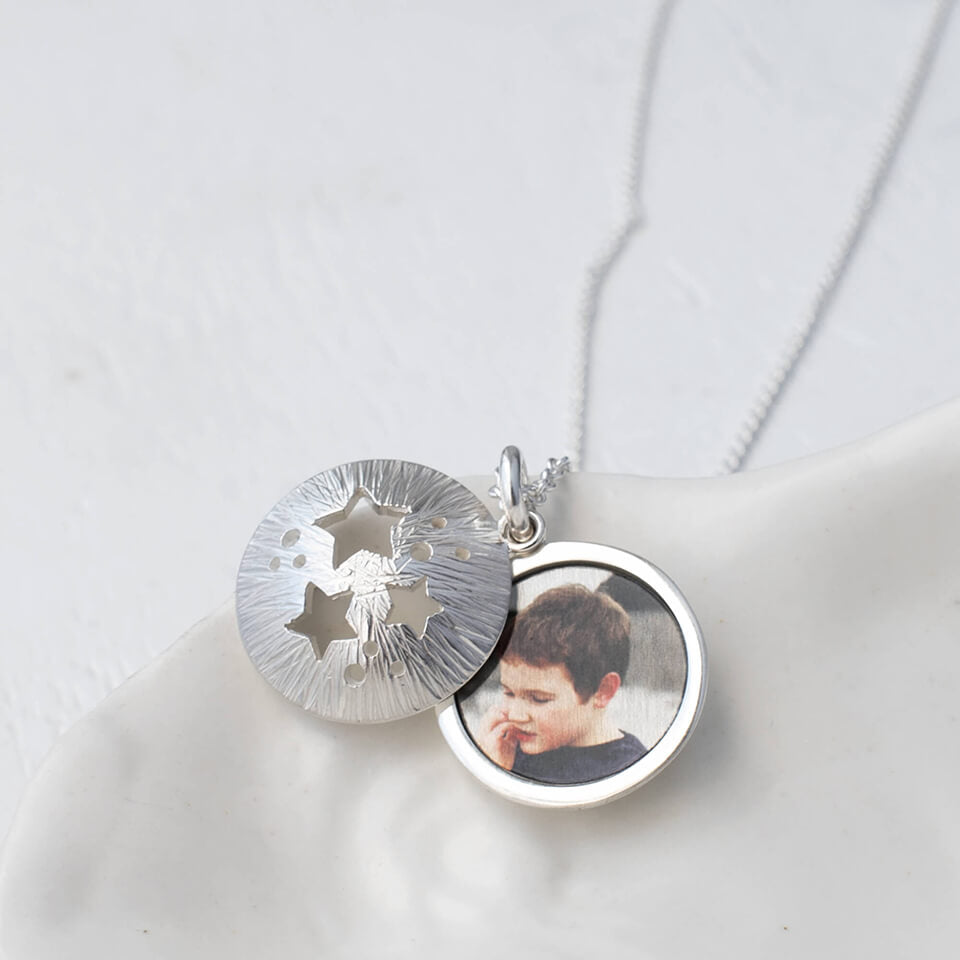 Hand made personalised photo jewellery sterling silver