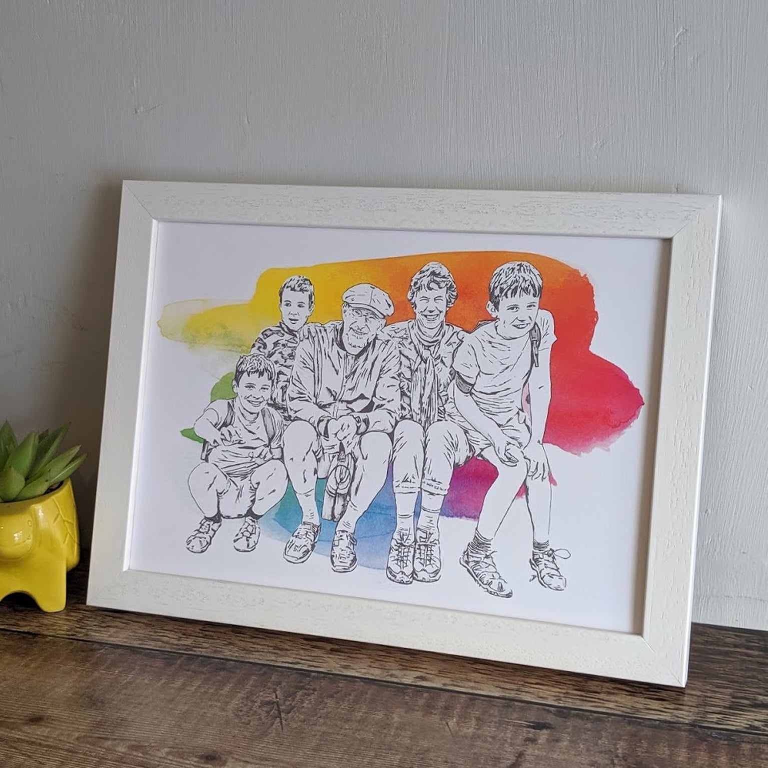 personalised family portrait artwork