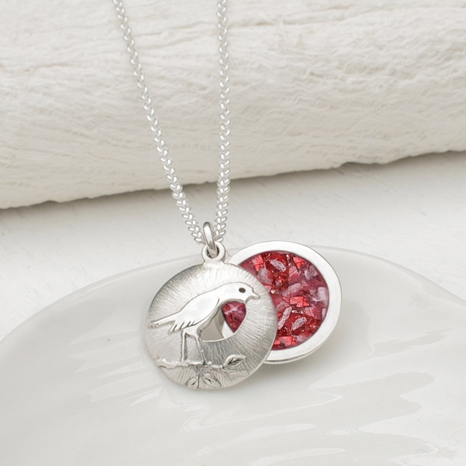 Cremation Ashes Memorial Jewellery | Robin Ashes Necklace