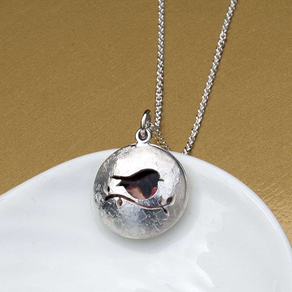 PERSONALISED ROBIN PHOTO LOCKET