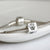 Silver Handprint and Footprint Memory Cube Bead Charm - fits pandora style bracelets