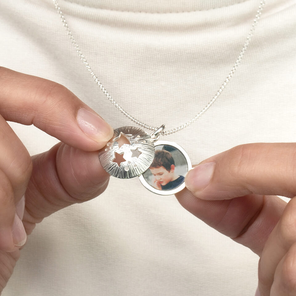 Hand made personalised photo jewellery sterling silver