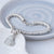 Silver sweetie bracelet with heart fingerprint charm