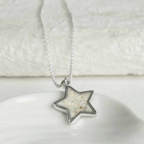 Star Cremation Necklace-Memorial Urn-Bright Star Pendant-Sterling retailer Silver Keepsake-Ash Holder